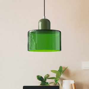 Morandi Glass Cylinder Pendant Light