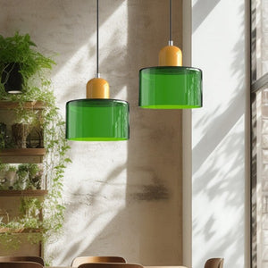 Morandi Glass Cylinder Pendant Light