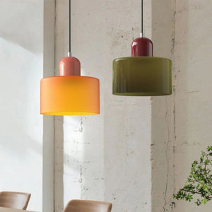 Morandi Glass Cylinder Pendant Light