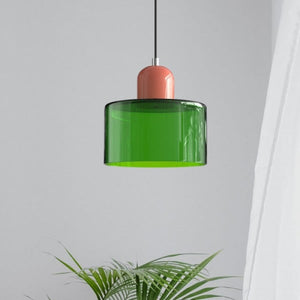 Morandi Glass Cylinder Pendant Light