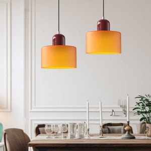 Morandi Glass Cylinder Pendant Light