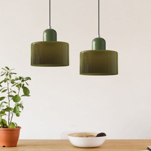 Morandi Glass Cylinder Pendant Light