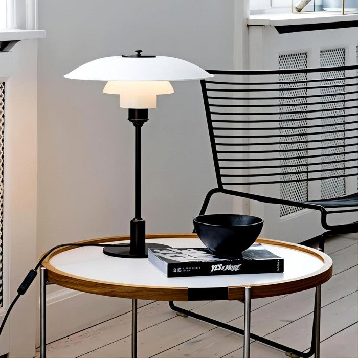 Stainless Steel Multilayer Glass Table Lamp Modern Design