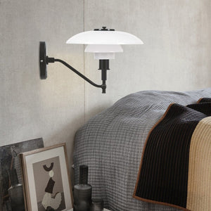 Designer Opal Glass Outdoor Wall Light