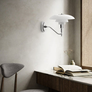 Designer Opal Glass Outdoor Wall Light