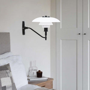 Designer Opal Glass Outdoor Wall Light