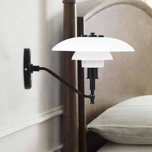 Designer Opal Glass Outdoor Wall Light