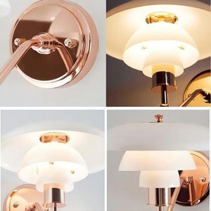 Designer Opal Glass Outdoor Wall Light