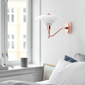 Designer Opal Glass Outdoor Wall Light