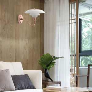 Designer Opal Glass Outdoor Wall Light