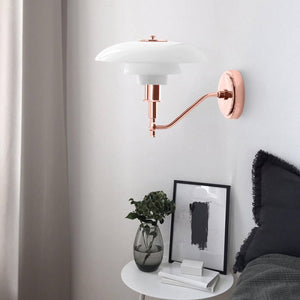 Designer Opal Glass Outdoor Wall Light