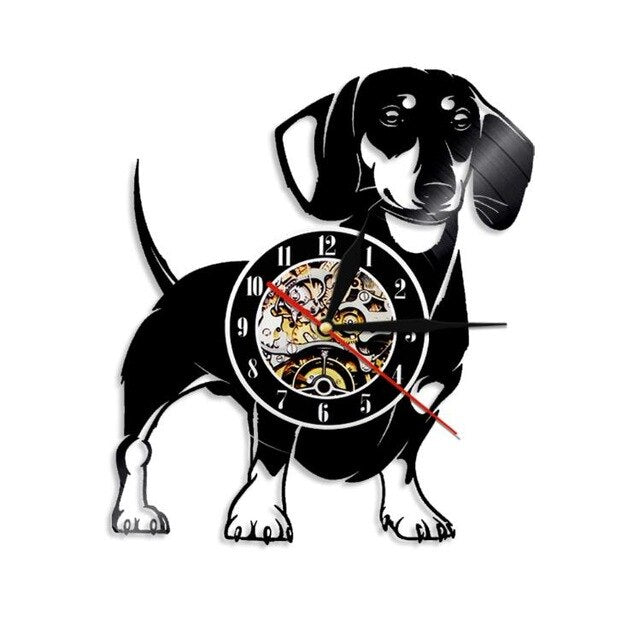 Dog Vinyl LP Record Clock 3D Clock Dog Lover Gift