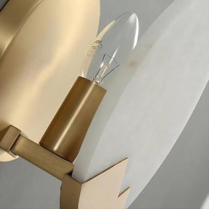 Pure Copper Marble Moon Wall Light