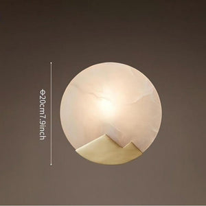Pure Copper Marble Moon Wall Light