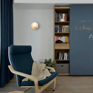 Pure Copper Marble Moon Wall Light