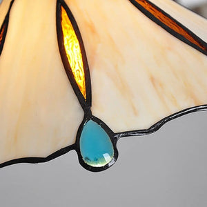 Vintage Tiffany Stained Glass Pendant Light