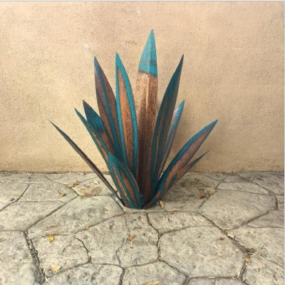 Metal Agave Plant Sculpture For Outdoor Patio Garden