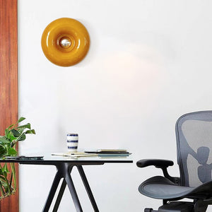 Orange Donut Wall Light with LED Touch Control