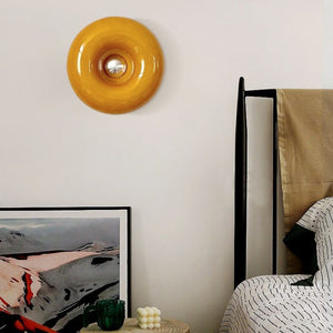 Orange Donut Wall Light with LED Touch Control
