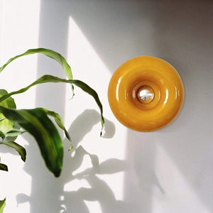 Orange Donut Wall Light with LED Touch Control