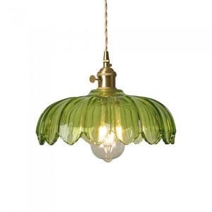 Vintage Glass Petal Pendant Light