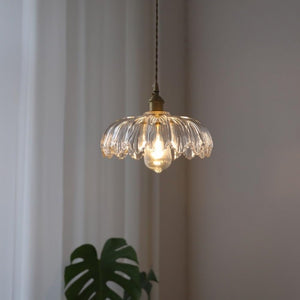 Vintage Glass Petal Pendant Light