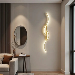 Chic Modern Elongated Wave Shape Wall Lamp