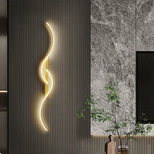 Chic Modern Elongated Wave Shape Wall Lamp