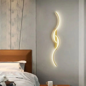 Chic Modern Elongated Wave Shape Wall Lamp
