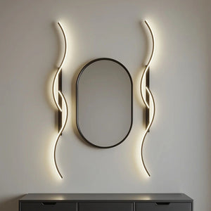 Chic Modern Elongated Wave Shape Wall Lamp
