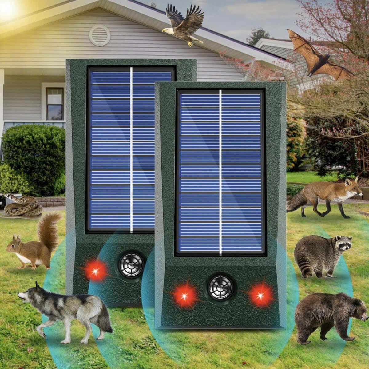 Solar Ultrasonic Waterproof Bird & Pest Repellent