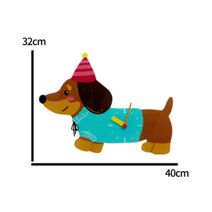 Playful Doggy Wall Clock