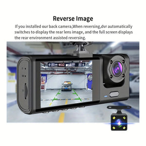 1080P Three Camera Dash Cam With Ir Night Vision Loop Recording 1005008781966705-Y30B-no card