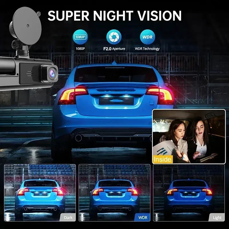 1080P Wifi Three Lens Car Dash Cam With Front Rear Inside 1005009844997448-X85-WIFI-3CAM-NONE