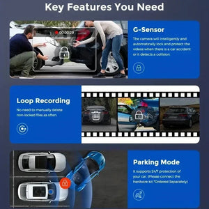 1080P Wifi Three Lens Car Dash Cam With Front Rear Inside 1005009844997448-X85-WIFI-3CAM-NONE