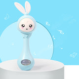 Baby Music Flashing Teether Rattle With Rabbit Hand Bells Mobile For Newborn 0-12M