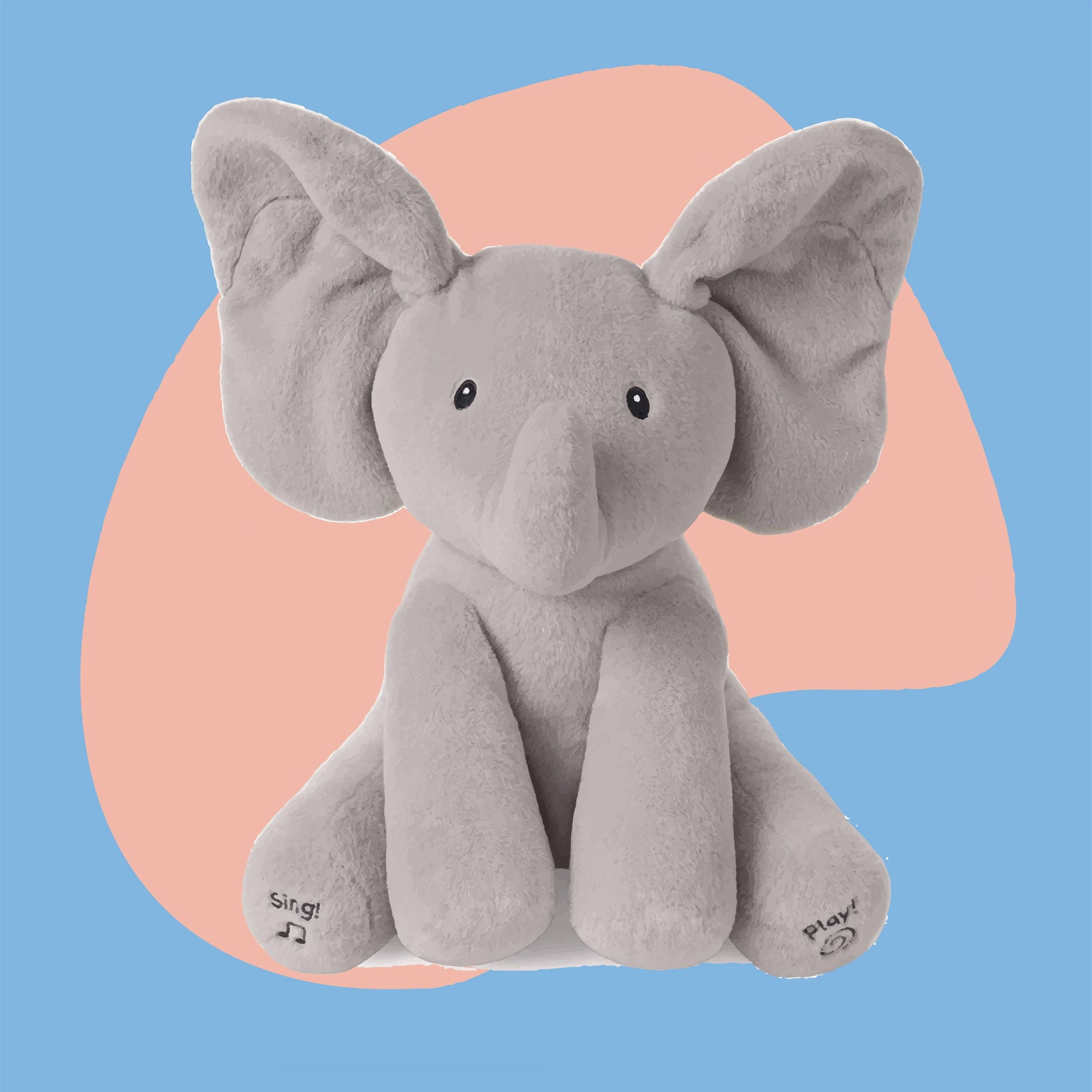 Baby Peek-A-Boo Singing Elephant Plush Toy Educational Electric