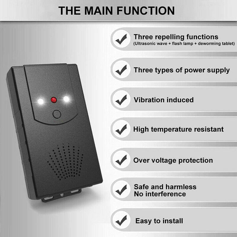 12V Ultrasonic Rodent Repeller For Car Engine Compartment Protection 1005006819148382-al
