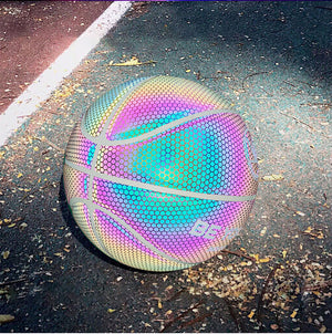 Three-Dimensional Luminous Reflective Basketball Fun Game At Night