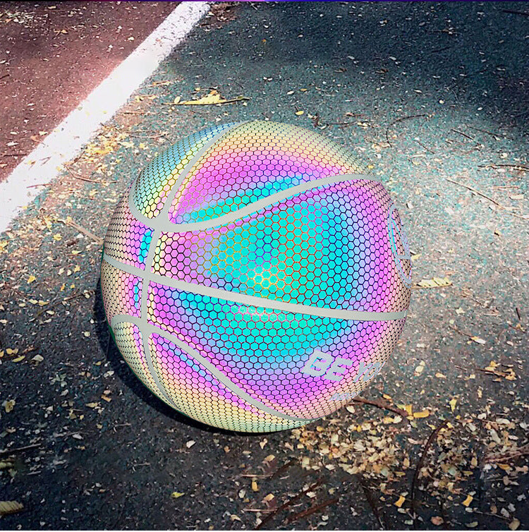 Three-Dimensional Luminous Reflective Basketball Fun Game At Night