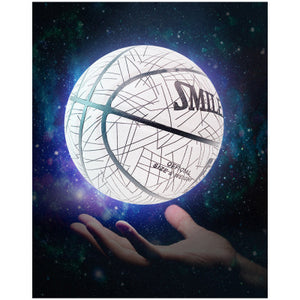 Three-Dimensional Luminous Reflective Basketball Fun Game At Night