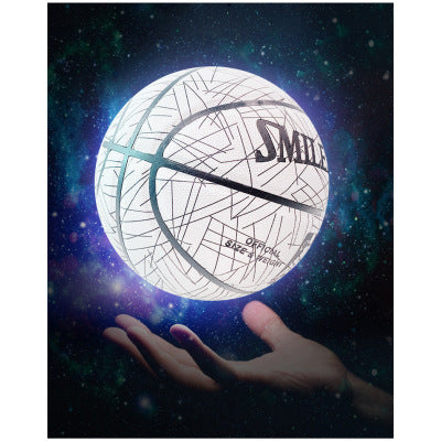Three-Dimensional Luminous Reflective Basketball Fun Game At Night