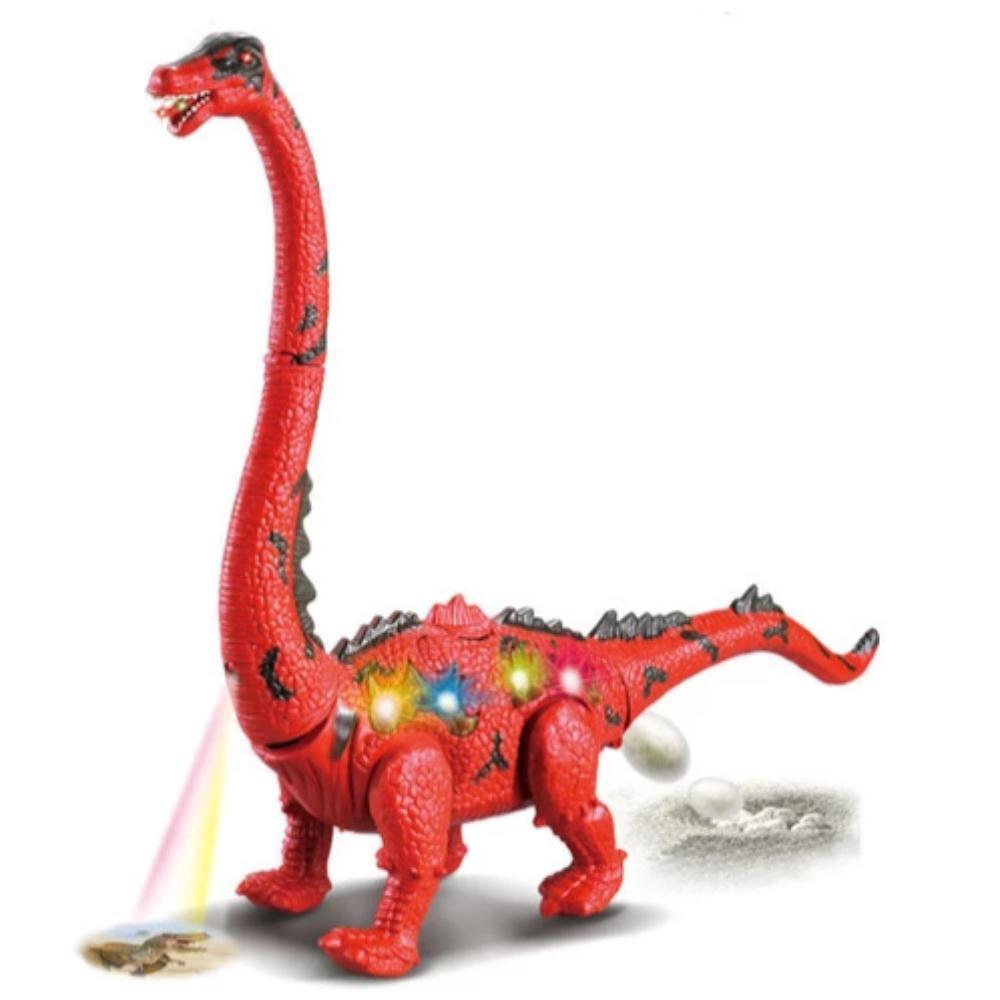 Electronic Led Walking Long Neck Dinosaur Brachiosaurus Lays Eggs (Red Or Green)