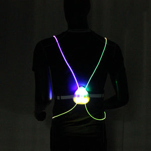 Led Running Vest With Flashing Lights - High Visibility For Night Safety