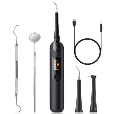 Ultrasonic Tooth Plaque Remover 5 Adjustable Modes 3 Cleaning Heads