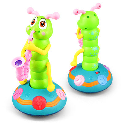 Electric Dancing Saxophone Caterpillar Toy With Lights And Music For Baby