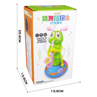Electric Dancing Saxophone Caterpillar Toy With Lights And Music For Baby