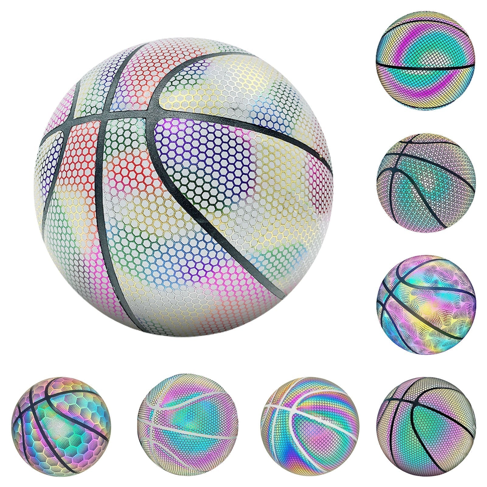 Three-Dimensional Luminous Reflective Basketball Fun Game At Night