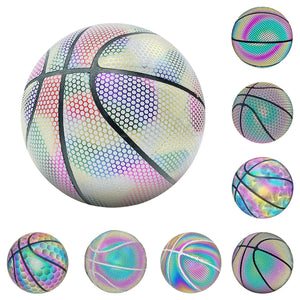 Three-Dimensional Luminous Reflective Basketball Fun Game At Night