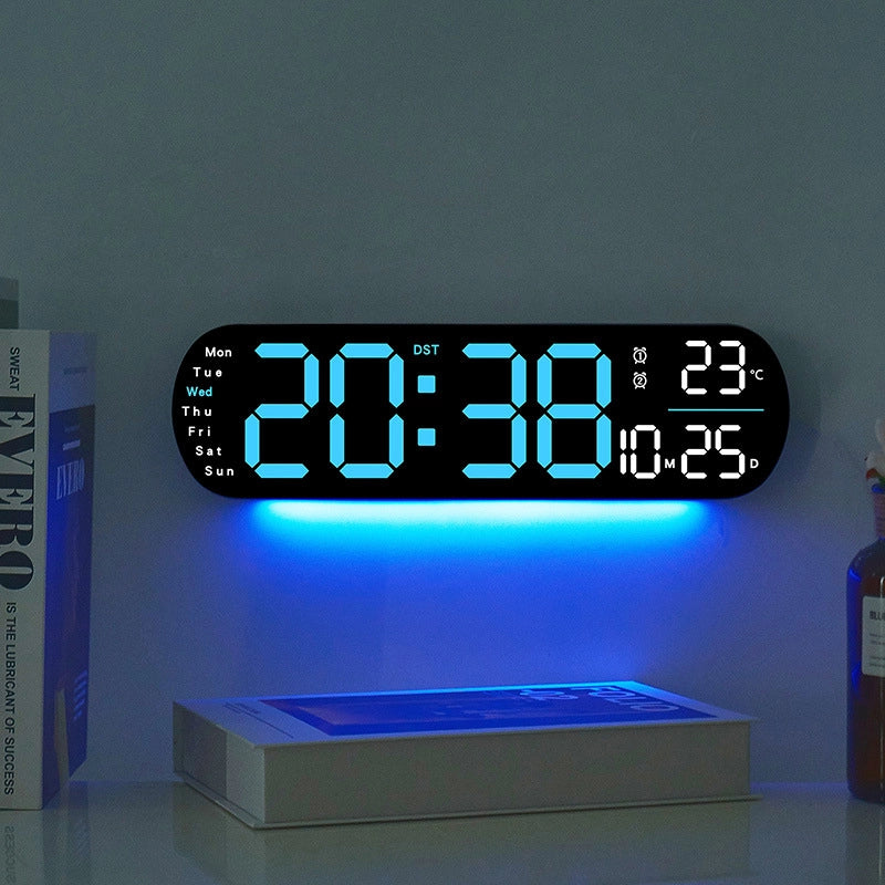 Creative New Wall Clock Multi-function Clock Living Room Clock Large Screen LED Digital Alarm Clock Timing 5502